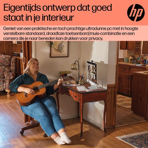 HP 24-cr0050nd AMD Ryzen™ 5 7520U 60,5 cm (23.8") 1920 x 1080 Pixels Alles-in-één-pc 8 GB LPDDR5-SDRAM 512 GB SSD Windows 11 Home Wi-Fi 6 (802.11ax) Zwart - Image 3
