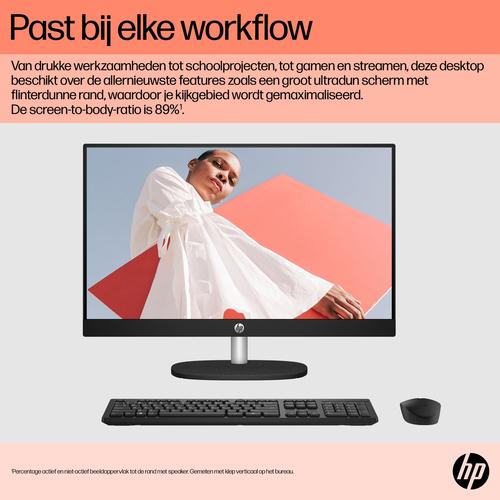 HP 24-cr0050nd AMD Ryzen™ 5 7520U 60,5 cm (23.8") 1920 x 1080 Pixels Alles-in-één-pc 8 GB LPDDR5-SDRAM 512 GB SSD Windows 11 Home Wi-Fi 6 (802.11ax) Zwart - Image 4