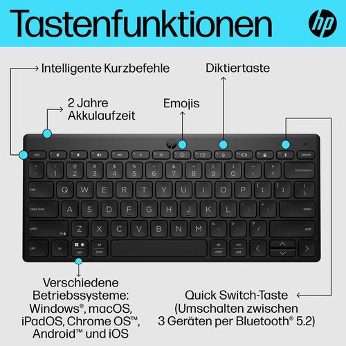 HP 350 Compact Multi-Device Bluetooth Keyboard - Image 8