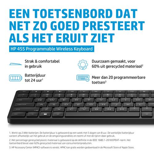 HP 455 programmeerbaar draadloos toetsenbord - Image 2