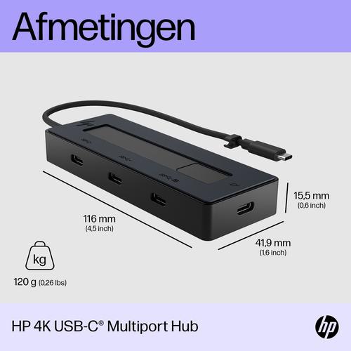 HP 4K USB-C Multiport Hub - Image 4