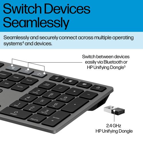 HP 720 Multi-Device Rechargeable Wireless Keyboard - Image 3