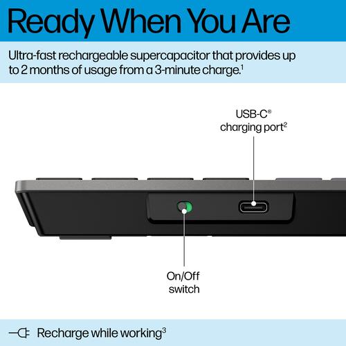 HP 720 Multi-Device Rechargeable Wireless Keyboard - Image 5