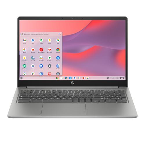 HP Chromebook 15a-nb0100nd Intel® N N100 39,6 cm (15.6") Full HD 4 GB LPDDR5-SDRAM 128 GB UFS Wi-Fi 6 (802.11ax) ChromeOS Zilver - Image 1