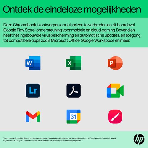 HP Chromebook 15a-nb0100nd Intel® N N100 39,6 cm (15.6") Full HD 4 GB LPDDR5-SDRAM 128 GB UFS Wi-Fi 6 (802.11ax) ChromeOS Zilver - Image 7