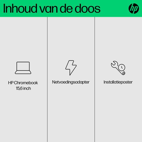 HP Chromebook 15a-nb0240nd Intel® Core™ i3 i3-N305 39,6 cm (15.6") Full HD 8 GB LPDDR5-SDRAM 128 GB UFS Wi-Fi 6E (802.11ax) ChromeOS Zilver - Image 6