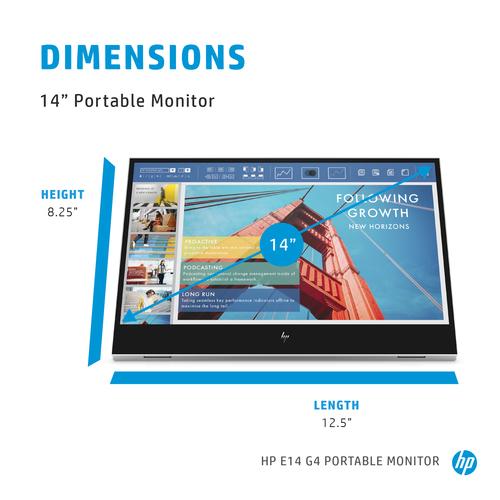 HP E-Series E14 G4 Portable Monitor - Image 10