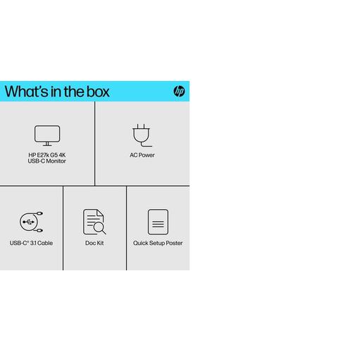 HP E-Series E27k G5 4K USB C-monitor - Image 5