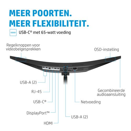 HP E34m G4 WQHD Curved USB-C conferentiemonitor - Image 2