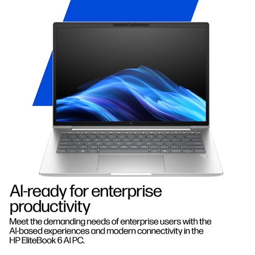 HP EliteBook 6 G1i 14 AI Intel Core Ultra 7 255U Laptop 35,6 cm (14") WUXGA 16 GB DDR5-SDRAM 512 GB SSD Wi-Fi 6E (802.11ax) Windows 11 Pro AI PC Zilver - Image 3