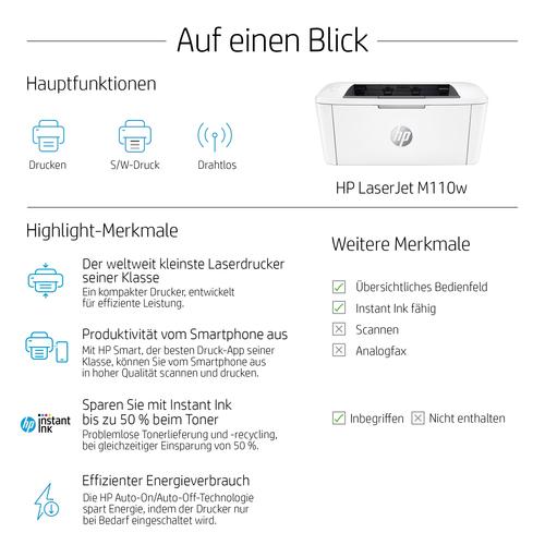 HP LaserJet M110w printer - Image 5