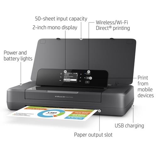 HP Officejet 200 Mobile Draadloos Kleur Printer - Image 4