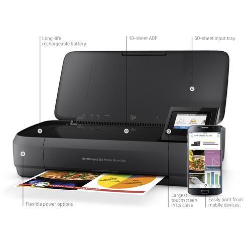 HP OfficeJet Mobile 250 Draadloos All-in-One Kleur Printer, Kopieerapparaat, scanner - Image 4
