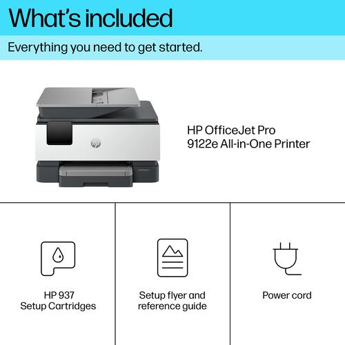 HP OfficeJet Pro 9122e Draadloos All-in-One Kleur Printer, Instant Ink; Dubbelzijdig printen - Image 2