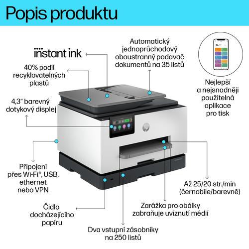 HP OfficeJet Pro 9132e Draadloos All-in-One Kleur Printer, Instant Ink; Dubbelzijdig printen - Image 7