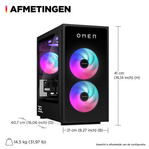 HP OMEN 35L Gaming Desktop GT16-0226nd PC Intel Core Ultra 7 265F 32 GB DDR5-SDRAM 1 TB SSD NVIDIA GeForce RTX 5070 Ti Windows 11 Home Tower AI PC Zwart - Image 7