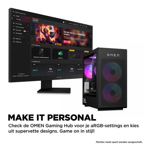 HP OMEN 35L Gaming Desktop GT16-0226nd PC Intel Core Ultra 7 265F 32 GB DDR5-SDRAM 1 TB SSD NVIDIA GeForce RTX 5070 Ti Windows 11 Home Tower AI PC Zwart - Image 8