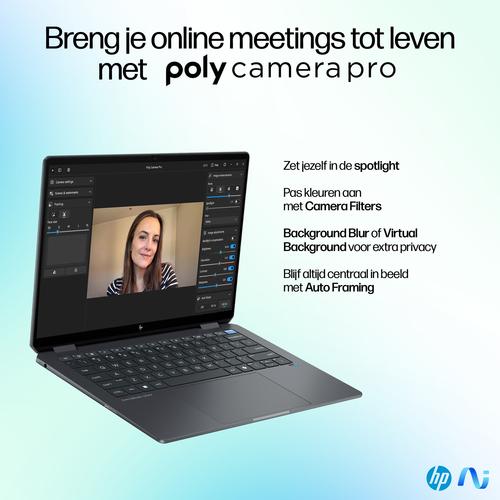 HP OmniBook Ultra Flip 14-fh0090nd Copilot+ PC Intel Core Ultra 9 288V Hybride (2-in-1) 35,6 cm (14") Touchscreen 3K 32 GB LPDDR5x-SDRAM 1 TB SSD Wi-Fi 7 (802.11be) Windows 11 Home Grijs - Image 8