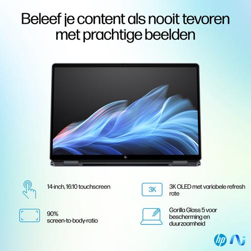 HP OmniBook Ultra Flip 14-fh0095nd Copilot+ PC Intel Core Ultra 9 288V Hybride (2-in-1) 35,6 cm (14") Touchscreen 3K 32 GB LPDDR5x-SDRAM 1 TB SSD Wi-Fi 7 (802.11be) Windows 11 Home Blauw - Image 4