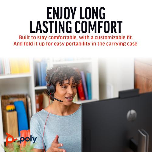 HP Poly Blackwire 5220 Stereo USB-C Headset + 3,5 mm plug + USB-C/A adapter - Image 4