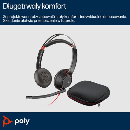 HP Poly Blackwire 5220 Stereo USB-C Headset + 3,5 mm plug + USB-C/A adapter - Image 9