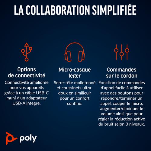 HP Poly Blackwire 8225 Stereo Microsoft Teams Certified USB-C Headset + USB-C/A adapter - Image 7