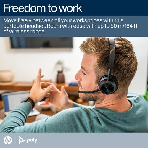 HP Poly Voyager 4320-M Microsoft Teams Certified Headset + BT700 dongle + oplaadstatief - Image 4