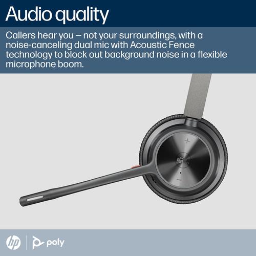 HP Poly Voyager 4320-M Microsoft Teams Certified Headset + BT700 dongle + oplaadstatief - Image 5