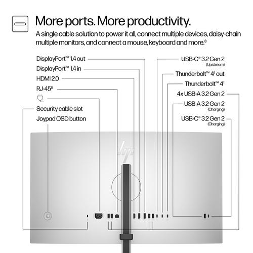 HP Serie 7 Pro 27 inch 4K Conferencing Monitor - 727pm - Image 7
