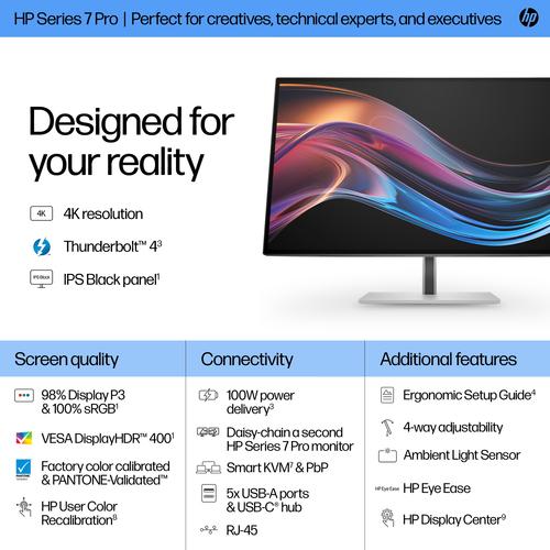 HP Serie 7 Pro 27 inch 4K Thunderbolt 4 monitor - 727pk - Image 2