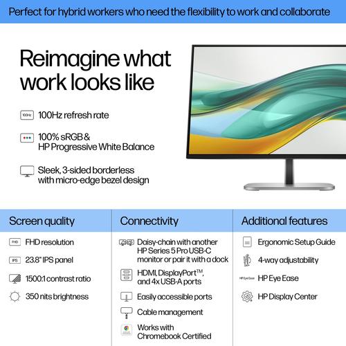 HP Series 5 Pro 23,8 inch FHD-monitor - 524pf - Image 2