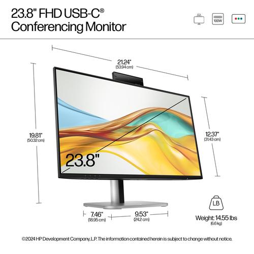 HP Series 5 Pro Serie 5 Pro 23,8 inch FHD USB-C Conferencing Monitor - 524pm - Image 3