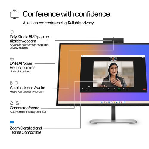 HP Series 5 Pro Serie 5 Pro 27 inch QHD USB-C Conferencing Monitor - 527pm - Image 10