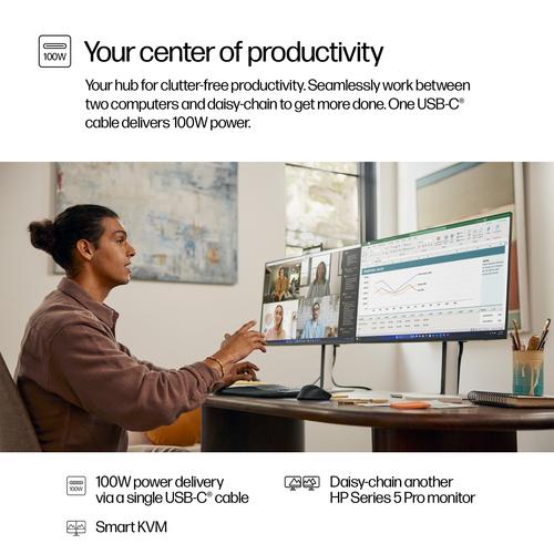 HP Series 5 Pro Serie 5 Pro 27 inch QHD USB-C Conferencing Monitor - 527pm - Image 6