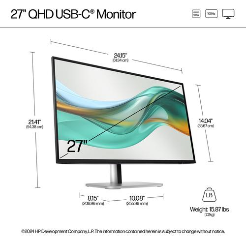 HP Series 5 Pro Serie 5 Pro 27 inch QHD USB-C-monitor - 527pu - Image 3