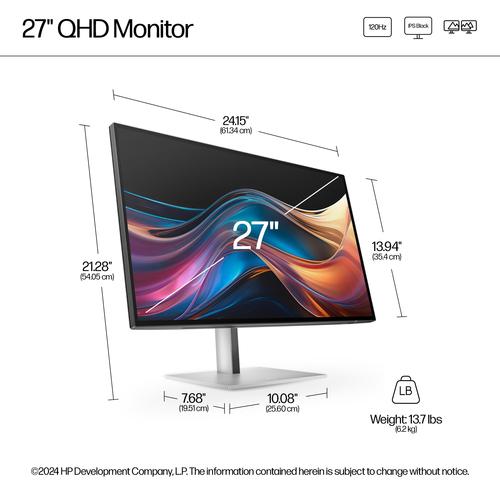 HP Series 7 Pro Serie 7 Pro 27 inch QHD-monitor - 727pq - Image 5