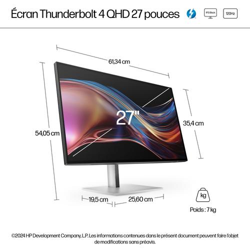 HP Series 7 Pro Serie 7 Pro 27 inch QHD Thunderbolt 4 monitor - 727pu - Image 4