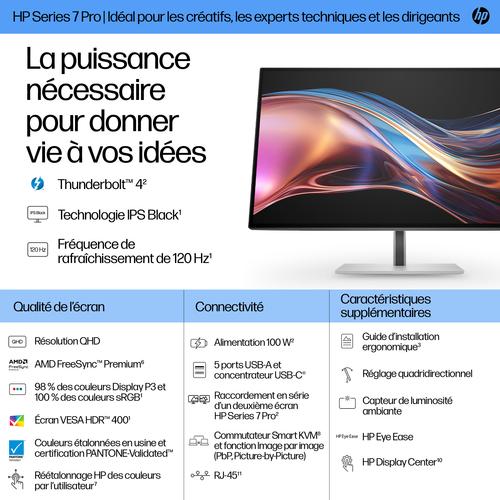 HP Series 7 Pro Serie 7 Pro 27 inch QHD Thunderbolt 4 monitor - 727pu - Image 5