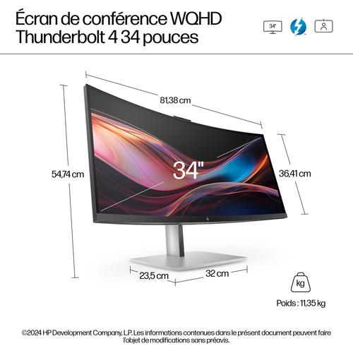 HP Series 7 Pro Serie 7 Pro 34 inch WQHD Conferencing Monitor - 734pm - Image 3