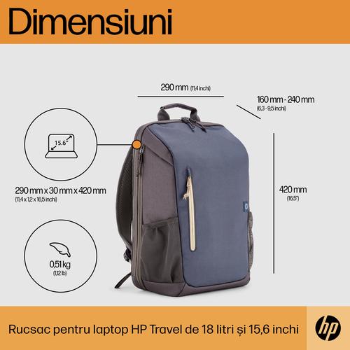 HP Travel 15,6 Laptop Backpack, 18 liter, Iron Grey - Image 10