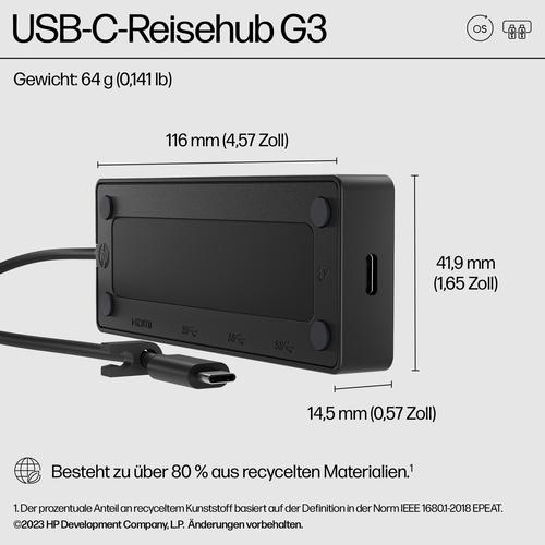 HP USB-C Travel Hub G3 - Image 9