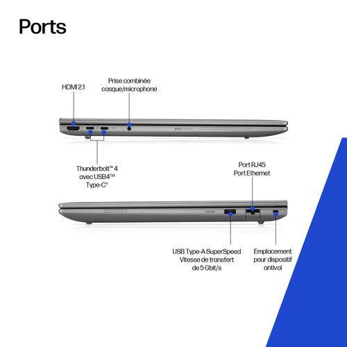HP ZBook 8 G1i 14 Intel Core Ultra 7 255H Mobiel werkstation 35,6 cm (14") Touchscreen WUXGA 24 GB DDR5-SDRAM 1 TB SSD NVIDIA RTX 500 Ada Wi-Fi 7 (802.11be) Windows 11 Pro AI Workstation, AI PC Zilver - Image 7