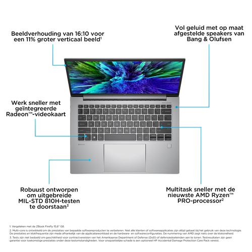 HP ZBook Firefly 14 G10 A AMD Ryzen™ 7 PRO 7840HS Mobiel werkstation 35,6 cm (14") WUXGA 32 GB DDR5-SDRAM 1 TB SSD Wi-Fi 6 (802.11ax) Windows 11 Pro Grijs - Image 2