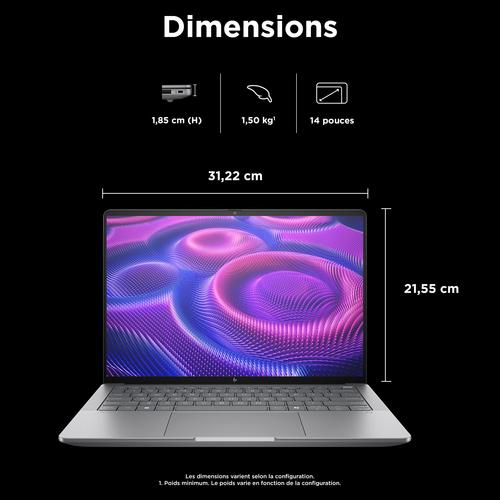 HP ZBook Ultra 14 G1a Copilot+ PC AMD Ryzen AI Max+ PRO 395 Mobiel werkstation 35,6 cm (14") WUXGA 64 GB LPDDR5x-SDRAM 1 TB SSD Wi-Fi 7 (802.11be) Windows 11 Pro AI Workstation, AI PC Zilver - Image 7