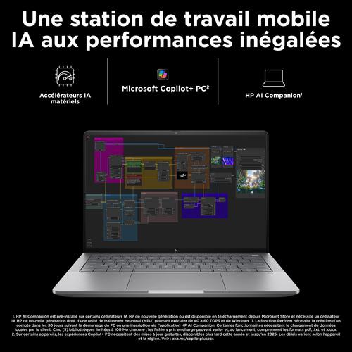 HP ZBook Ultra 14 G1a Copilot+ PC AMD Ryzen AI Max+ PRO 395 Mobiel werkstation 35,6 cm (14") Touchscreen 2.8K 64 GB LPDDR5x-SDRAM 1 TB SSD Wi-Fi 7 (802.11be) Windows 11 Pro AI Workstation, AI PC Zilver - Image 9