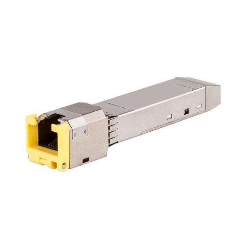 HPE Aruba Networking 1G SFP RJ45 100m Cat5e Transceiver InfiniBand en Glasvezelkabel Zilver, Geel - Image 1