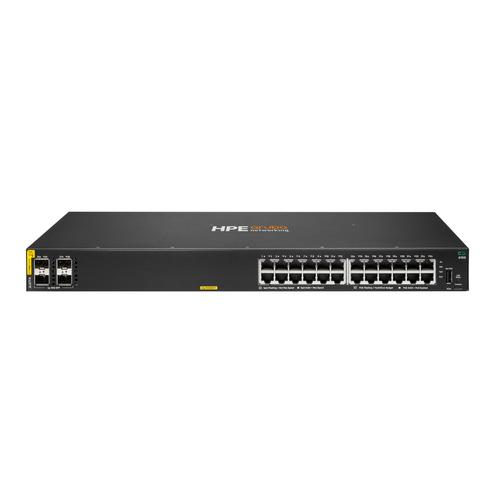 HPE Aruba Networking CX 6100 24G Class4 PoE 4SFP+ 370W Switch Managed L3 Gigabit Ethernet (10/100/1000) Power over Ethernet (PoE) 1U Zwart - Image 1