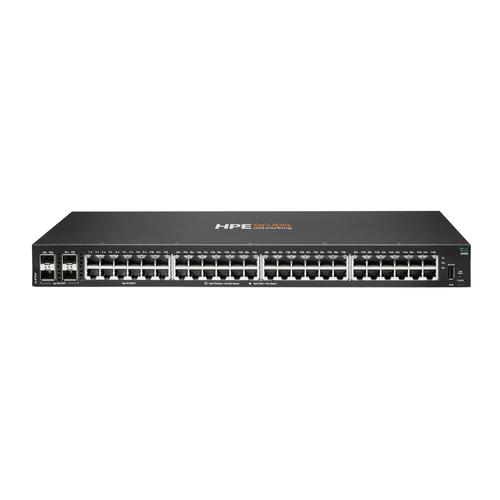 HPE Aruba Networking CX 6100 48G 4SFP+ Switch Managed L3 Gigabit Ethernet (10/100/1000) Power over Ethernet (PoE) 1U Zwart - Image 1