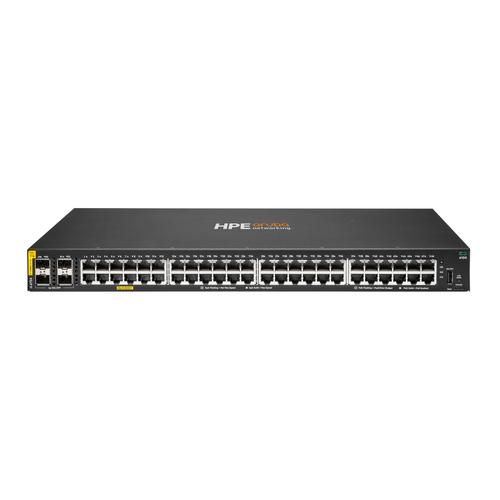HPE Aruba Networking CX 6100 48G Class4 PoE 4SFP+ 370W Switch Managed L3 Gigabit Ethernet (10/100/1000) Power over Ethernet (PoE) 1U Zwart - Image 1