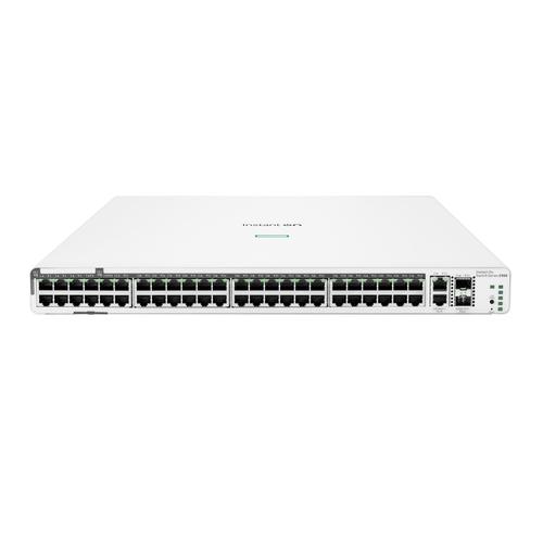 HPE Aruba Networking Networking Instant On Switch 40p Gigabit CL4 8p Gigabit CL6 PoE 2p 10GBT 2p SFP+ 600W 1960 Managed L2+ Gigabit Ethernet (10/100/1000) Power over Ethernet (PoE) 1U Wit - Image 1